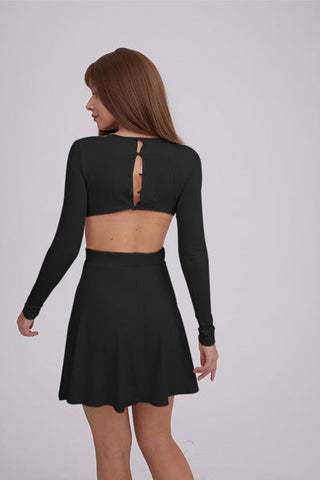 Beyprern spring outfit summer outfit dress Waisted Backless Pullover Dress
