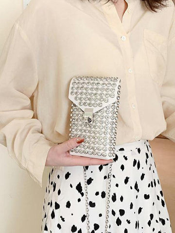 Beyprern back to school spring outfit Original Cool Rhinestone Mini Bags Accessories