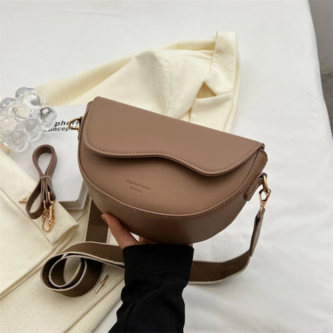 Beyprern Small Leather Saddle Armpit Bags for Women 2023 Summer Chain Shoulder Crossbody Bag Ladies Vintage Underarm Handbags bolsa