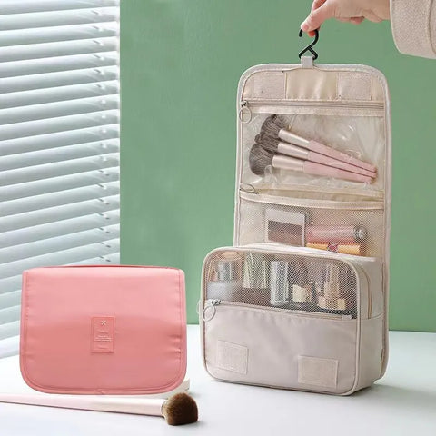 Beyprern Makeup Bag Travel Cosmetic Bags Toiletries Organizer Waterproof Storage Neceser Bathroom Hook Wash Pouch High Quality Women