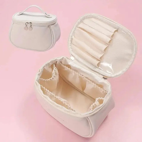 Beyprern Laundry Bag Large Capacity Waterproof Travel Portable Women's PU New Portable Cosmetic Bag Handheld Makeup Bag