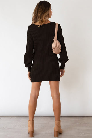 Beyprern spring outfit summer outfit dress V Neck Twist Knitted Mini Dress
