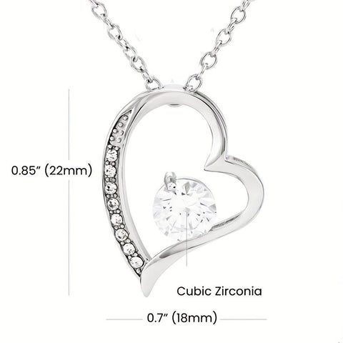 Beyprern Creative Elegant Trendy Heart Pendant Necklace Decorative Accessories Holiday Mother's Day Gift With Gift Card Box