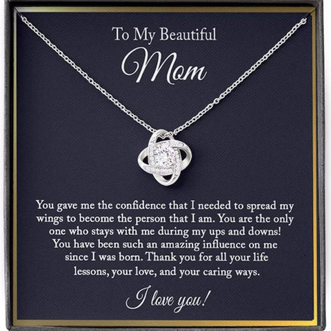 Beyprern To My Beautiful Mom Love Necklace Mom Gift, Mom Necklace, Mother's Day Gifts