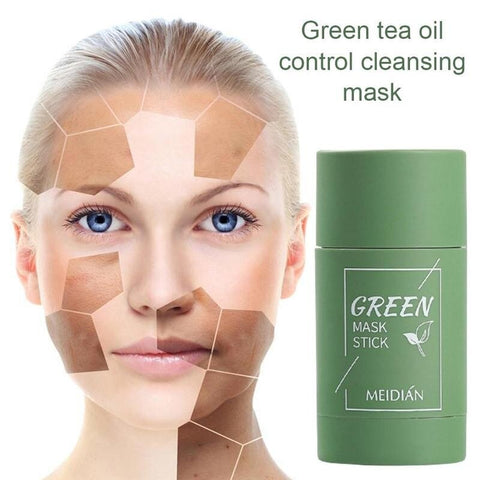 Green Tea Cleansing Solid Mask Eggplant Acne Cleansing Beauty Skin Green Tea Moisturizing Hydrating Whitening Care Face
