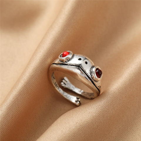 17KM Punk Cute Men and Women Blue Eyes Owl Ring Vintage Silver Color Animal Eagle Couple Rings Engagement Wedding Jewelry Gifts