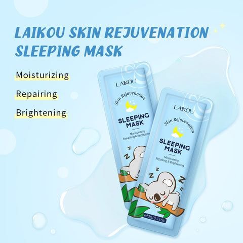 Beyprern 5Pc Skincare Sleeping Facial Mask Whitening Anti Aging Sakura Snail Anti-Acne Moisturizing Oil-Control Brightening Cosmetic
