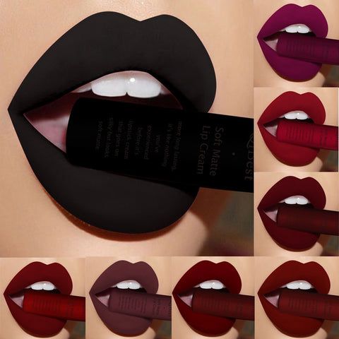 Beyprern New 34 Colors Waterproof Matte Nude Lipstick Lipkit Pigment Dark Red Black Long Lasting Lip Gloss Women Makeup Lipgloss Kit