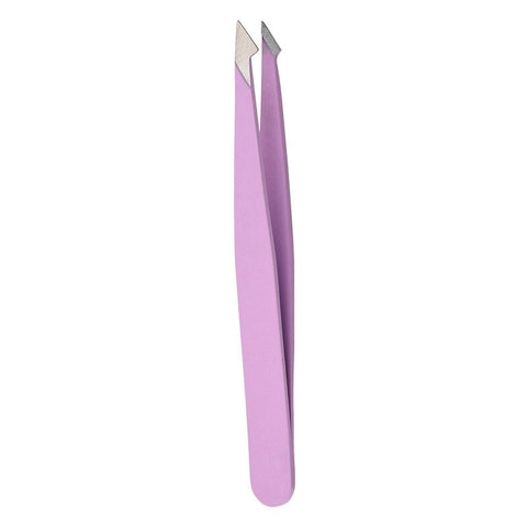Beyprern 1/4PCS Eyebrow Trimming Tweezers Simple Flat And Oblique Mouth Eyebrow Clip Candy Color Stainless Steel Hair Removal Pliers