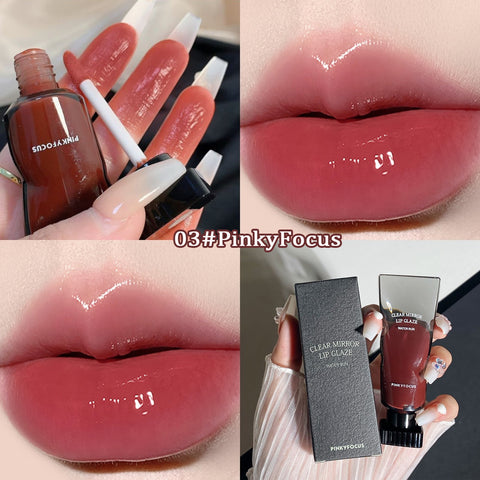 Beyprern Red Mirror Lip Glaze Moisturizing Glossy Lip Gloss Non-Stick Cup For Girls Lipstick Women Makeup Cosmetic Lip Tint