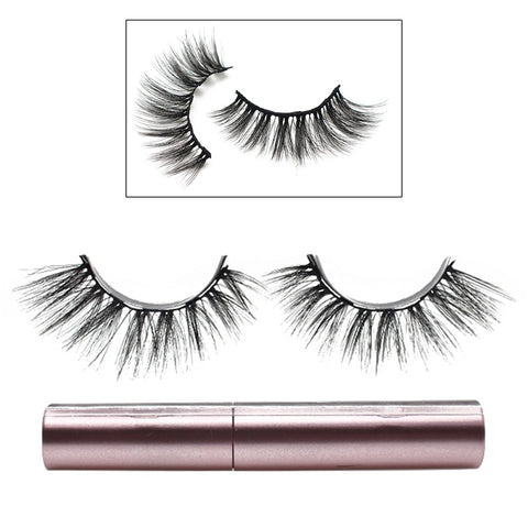 Beyprern 18 Styles 1 Pair Magnetic Eyelashes 3D Mink False Eyelash Magnetic Eyeliner Waterproof Long Lasting Fake Eyelash Tweezer Kit