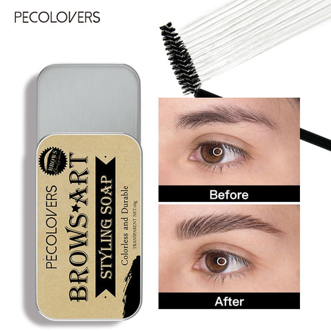 Beyprern Eyebrow Gel Wax Brow Soap 6 Color Tint Eyebrow Enhancer Natural Makeup Soap Brow Sculpt Lift Make-up for Women