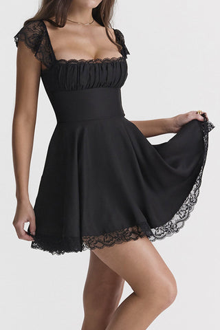 Beyprern spring outfit summer outfit dress Lace Patchwork Strappy Corset Dress