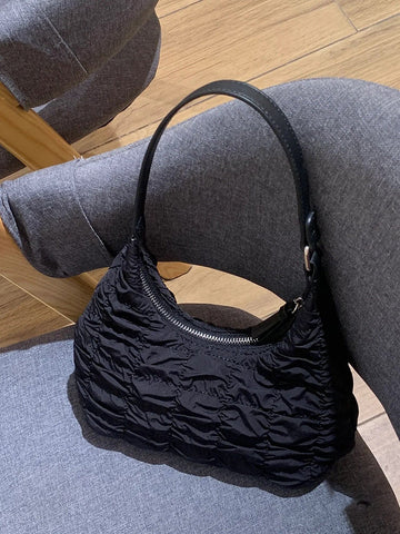 Beyprern back to school  Lorence Ruched Scrunched Silk Handbag