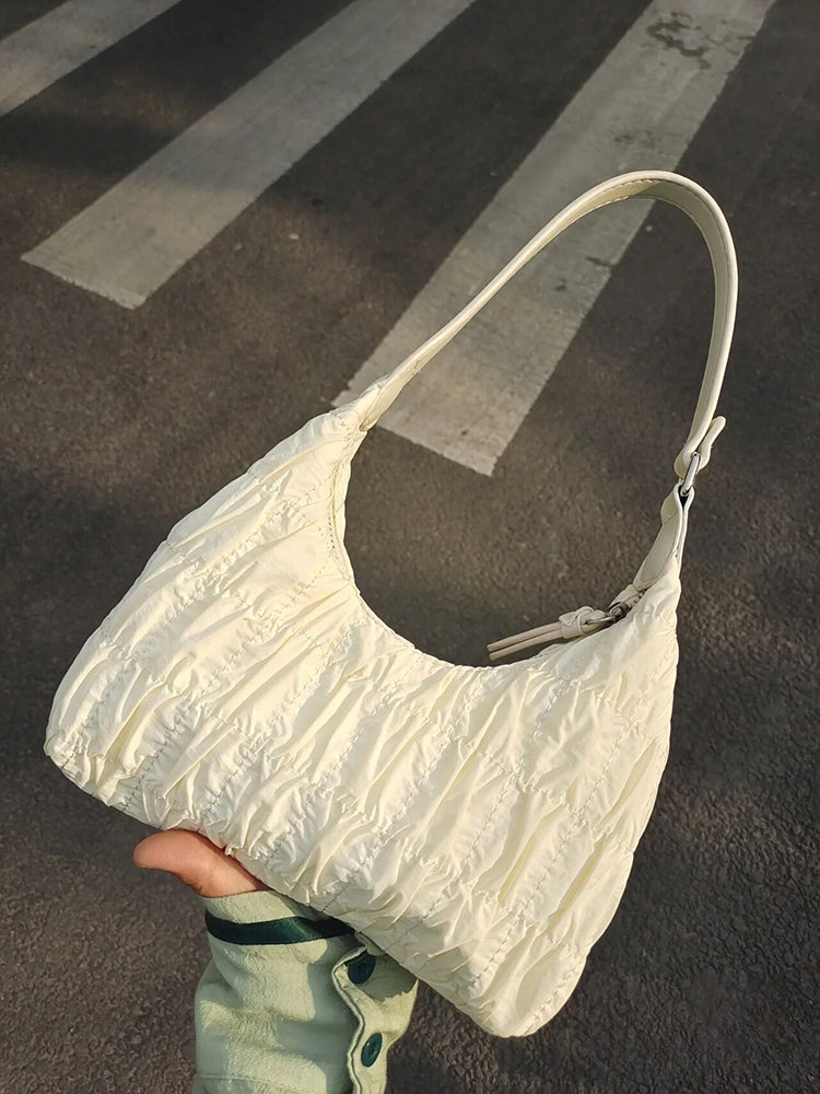 Beyprern back to school  Lorence Ruched Scrunched Silk Handbag