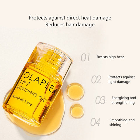 Beyprern Original OLAPLEX No. 7 Hair Care Oil Damaged Soft Temperature Repair Hair Oil Hair Care Nursing Bonding Oil Essential 30ML
