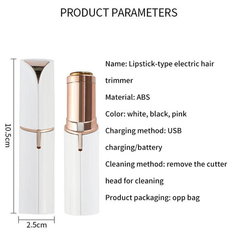 Beyprern Lipstick Shaver Electric Hair Removal Machine Eyebrow Trimmer Women's Hair Removal Device Mini Facial Hair Removal Instrument Fa