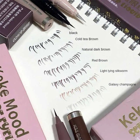 Beyprern Waterproof Matte Liquid Eyeliner Pen Lower Lashes Lying Silkworm Lasting Ultra-thin Eyeliner Pencil Eye Make-up Korean Cosmetics