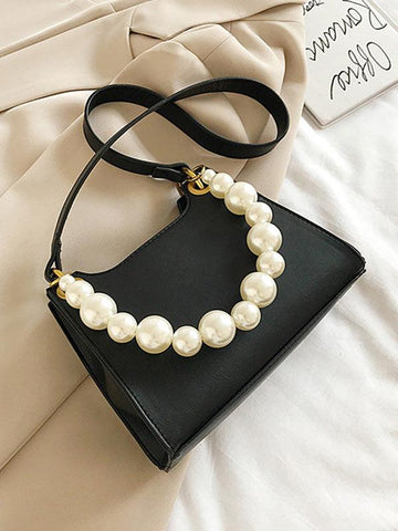 Beyprern back to school spring outfit Simple Pearl Shoulder Bag