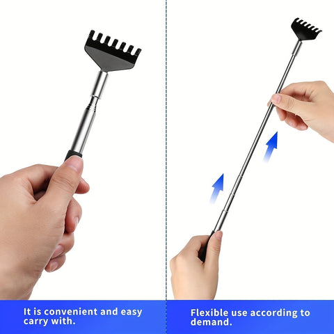 Beyprern 2 Pack Portable Extendable Back Scratcher With Beautiful Gift Packaging, Stainless Steel Telescoping Massage Tool For Men Women