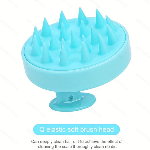 Beyprern 1pcs Professional Silicone Shampoo Brush Scalp Shower Washing Hair Massage Brush Soft Tooth Hair Brush For All Hair Types