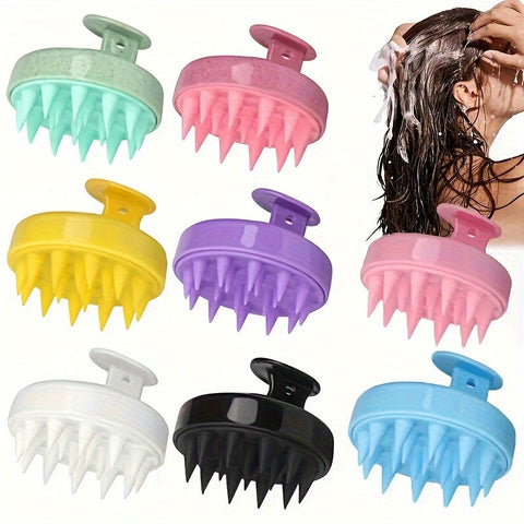 Beyprern 1pcs Professional Silicone Shampoo Brush Scalp Shower Washing Hair Massage Brush Soft Tooth Hair Brush For All Hair Types