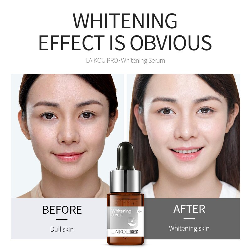 LAIKOU Nicotinamide Whitening Serum Brightening Fades Spots Moisturizing Shrink Pores Essence Anti-Wrinkle Anti-Aging Skin Care