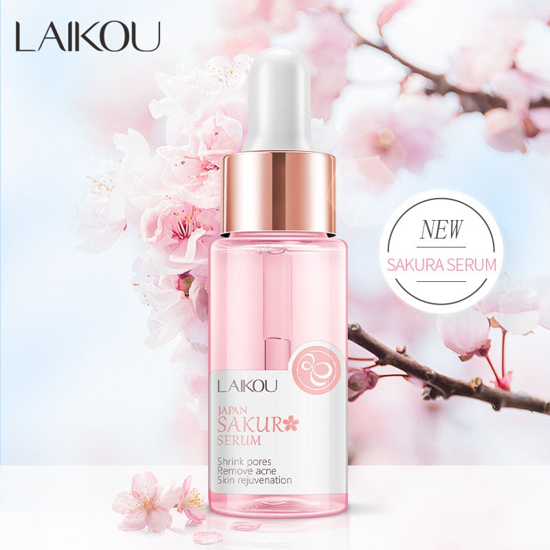Face Skin Care Set Cherry Blossom Essence Moisturizing Collagen Eye Patches & whitening Face Serum & Anti-aging Sleep Mask Cream