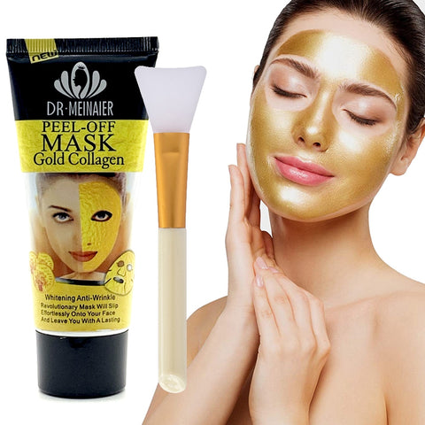 60g 24K Golden Collagen Face Tear Off Mask Deep Clean Dark Spots T Zone Nose Blackhead Remove Peel Off Mask Anti Aging Skin Care