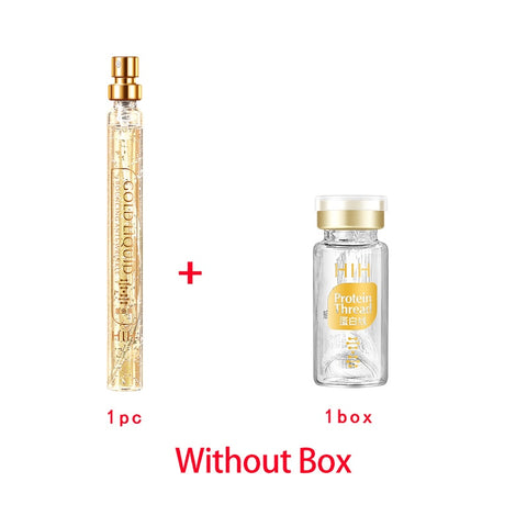 Christmas gift 24K Gold Face Serum Active Collagen Silk Thread Facial Essence Anti-Aging Smoothing Firming Moisturizing Hyaluronic Skin Care