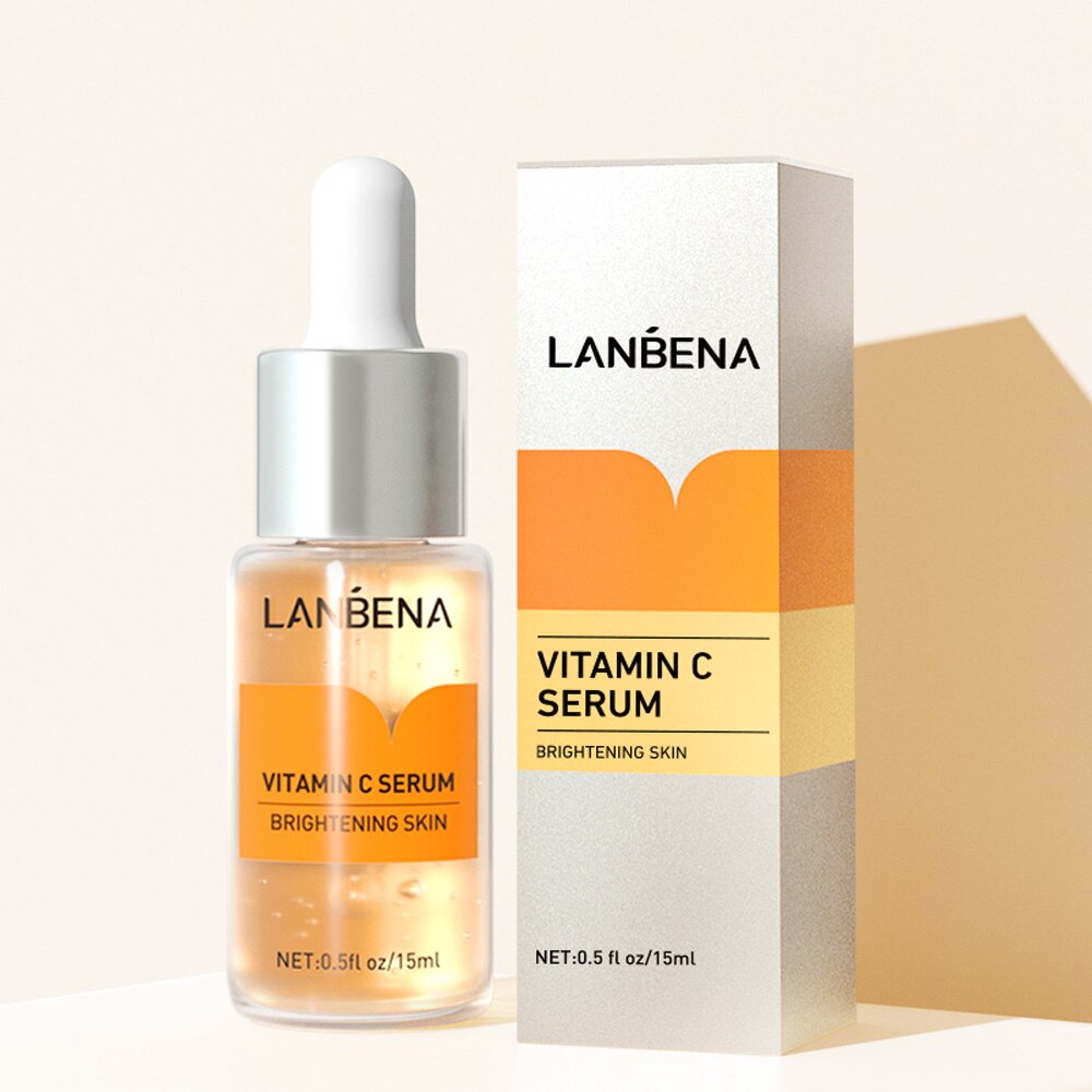 LANBENA Vitamin C Serum Whitening Hyaluronic Acid VC Face Cream Snail Remover Freckle Speckle Fade Dark Spots Anti-Aging 10PCS