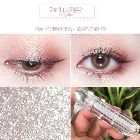 Beyprern New Diamond Glitter Liquid Eyeshadow Pearlescent Liquid Eyeliner Lying Silkworm High Gloss Eye Makeup Waterproof Natural Makeup
