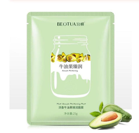 BEOTUA Face Mask Natural Fruit Extracts Hyaluronic Acid Facial Masks Moisturizing anti acne aging whitening Skin Care Masks 5pcs