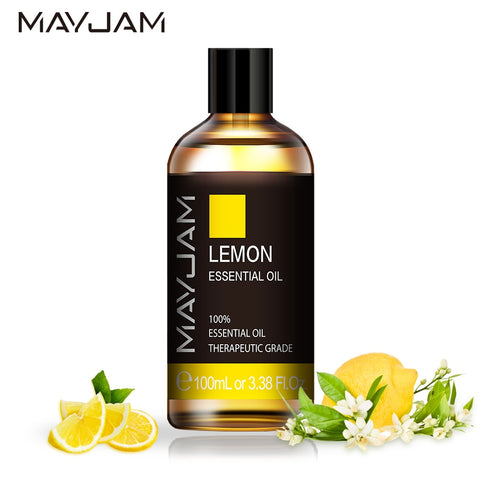 Lemon Essential Oil Diffuser 100ML Pure Natural Essential Oils Lavender Peppermint Bergamot Grapefruit Tea Tree Aroma Oil
