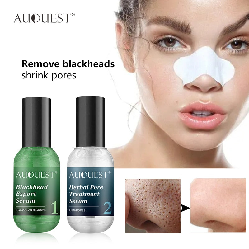 AUQUEST Blackhead Remover Serum Whitening Shrink Pores Oil-Control Face Serum Face Skin Care Sets