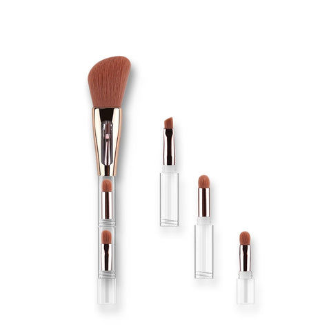 4 In 1 Multifunction Makeup Brushes High Quality Contour , Angled Eyebrow, Blending, Eye Shadow Combination Makeup Brush