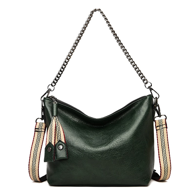 Designer PU Leather Shoulder Bags For Women 2021 Chain High Capacity Handbags Travel Luxury Hand Bag Female Large Shoulder Bag