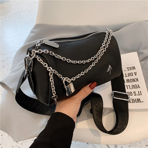 Genuine Leather Women Handbag Women's Bag Luxury Soft Cowhide Shoulder Bag New Fashion Chain Totes Designer Female Messenger Bag