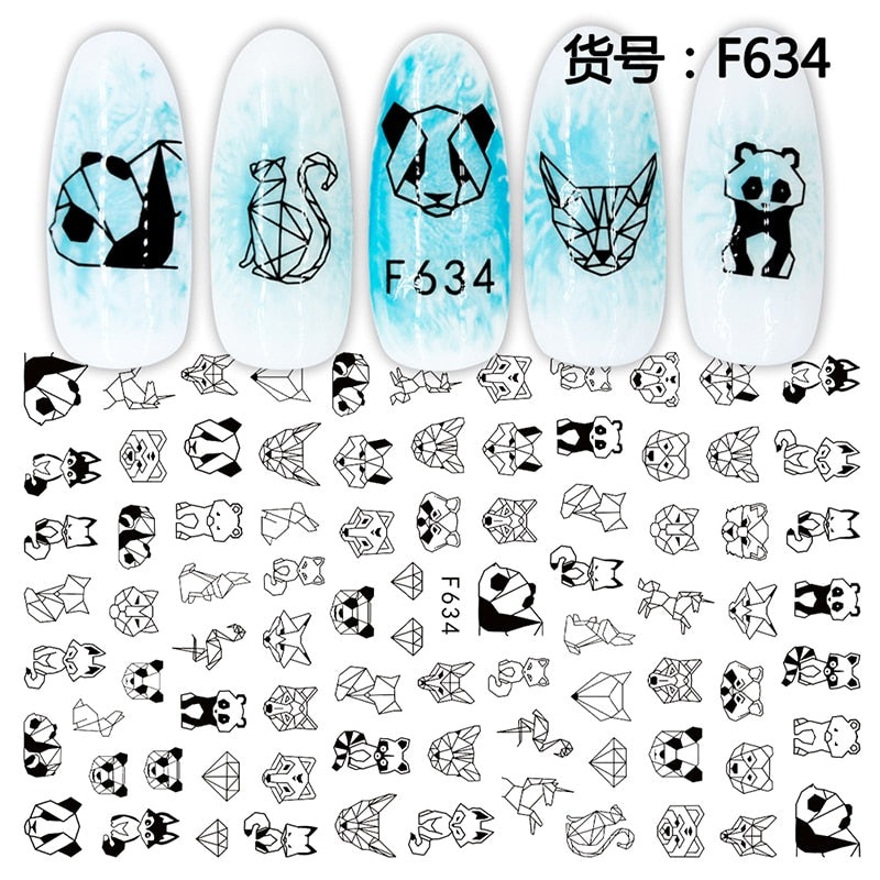 1Pcs Graffiti Designer Gel Polish Nail Sticker Decals Sliders Paper Nail Art Decoration Accessories Manicure Tattoos DIY