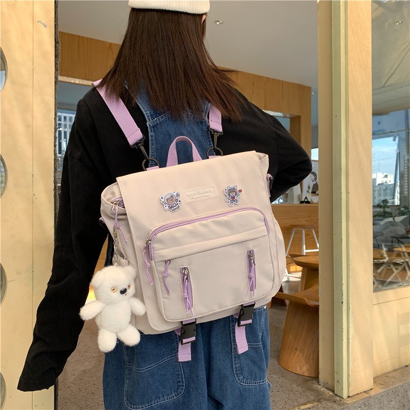 Korean Style Women Backpacks for College Teenager Girls Cute Student Shoulder Bags Lady Kawaii Backpacks Female Preppy Schoolbag