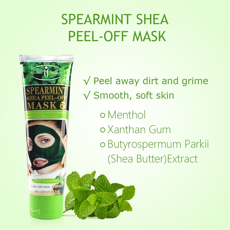 Moisturizing Peeling Mask Removes Deep Dirt Spearmint Shea Peel-off Mask Refreshing Oil Control Mask Purify Pores Facial Mask