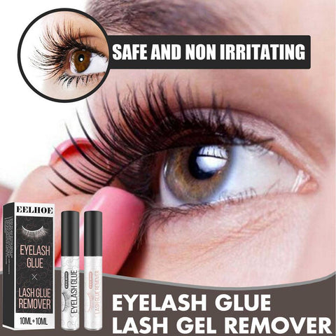 Beyprern 10Ml Eyelash Glue With 10Ml Lash Glue Quick Remover Set Fast Drying Long Lasting Lashes Adhesive Low Smell Mink Eyelash Graceful