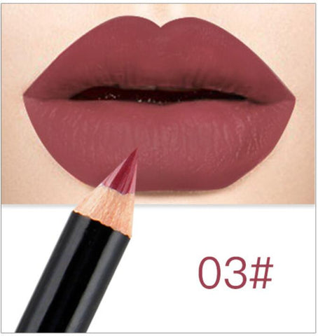 Christmas gift 12 Colors Fashion Matte Lip Liner lipstick pen Long Lasting Pigments Waterproof no blooming Smooth soft Makeup tool New