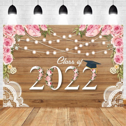 Graduate Class Of 2022 Photography Backdrop Congratulate Wood Board Party Decor Photographic Background Photophone Photo Studio