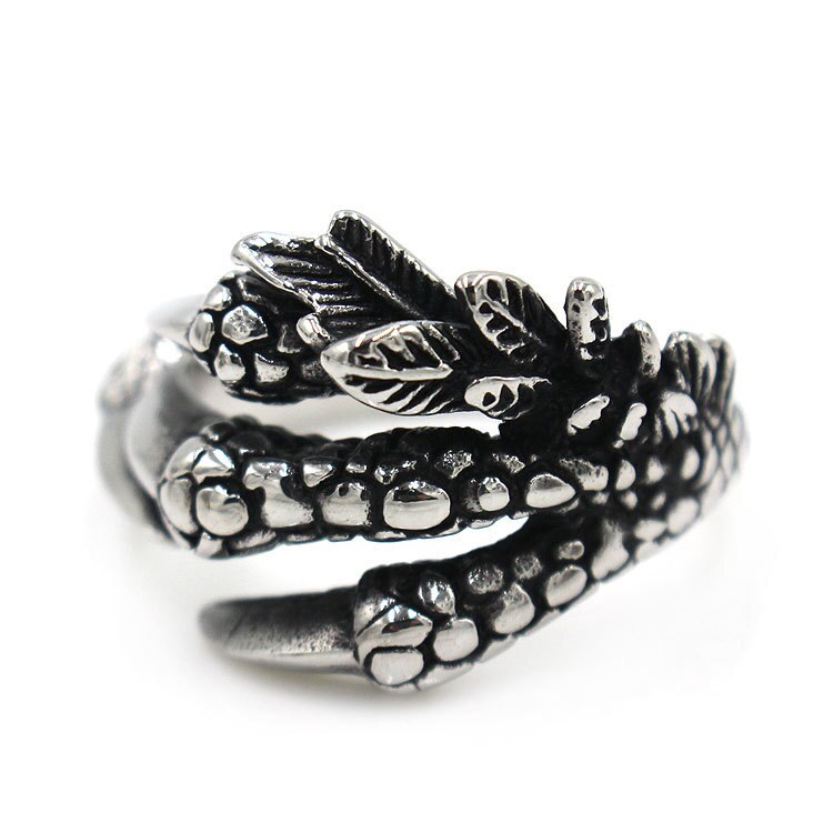 New Arrival Men's Rings Opening Retro Cutout Dragon Rings Fashion Titanium Steel Rings Luxury Jewelry for Men Wholesale