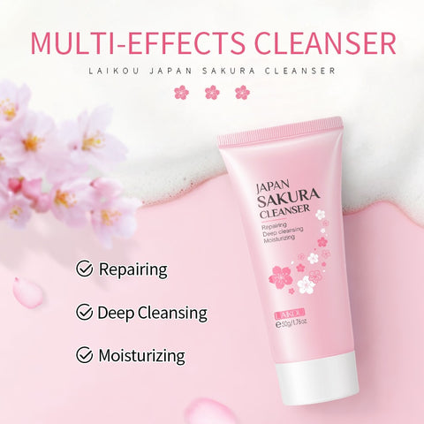 6Pcs Face Skin Care Set Cherry Blossom Essence Moisturizing Repairing Anti-Aging Anti-Wrinkle Whitening Face Tonic Cream Suit