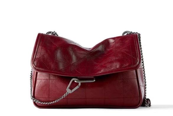 New Rhombus Black Rock Soft Flap Single Shoulder  Crossbody Pack Chain Bag Luxury Handbags for Woman 2023 PU Leather Messenger