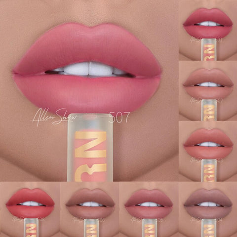 Nude Matte Lip Gloss 8 Color Waterproof Long Lasting Sexy Red Liquid Lipstick Moisturizing Nonstick Cup Makeup Lip Tint Cosmetic