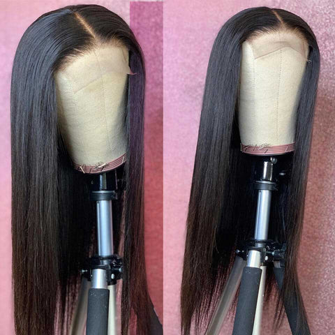 Beyprern 32 30 Inch Straight Lace Front Wig Hd Lace Frontal Wig Lace Front Human Hair Wigs For Women Brazilian 4X4 Straight Closure Wig