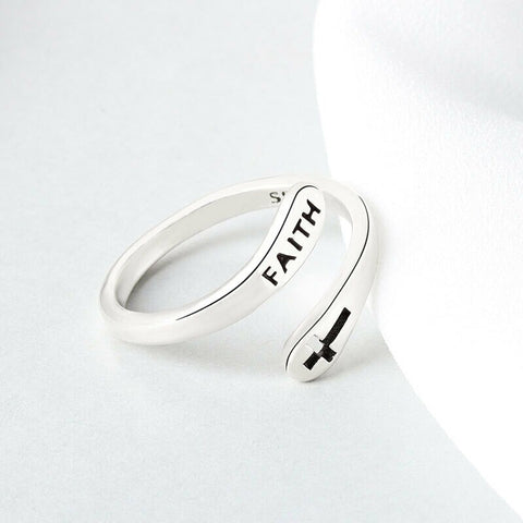 Simple Trendy Silver Color Faith Cross Adjustable Rings Exquisite Feather Dolphin Hug Open Ring Women Men Party Wedding Jewelry